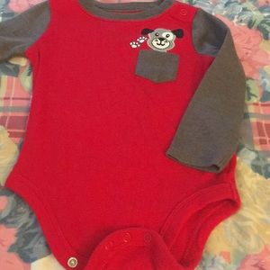 Children’s button crotch long sleeve onesie
